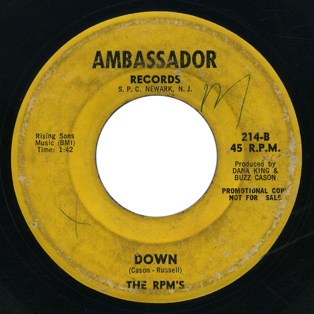 RPM’s - White Lightnin’ (It’s Frightnin’) / Down - Ambassador