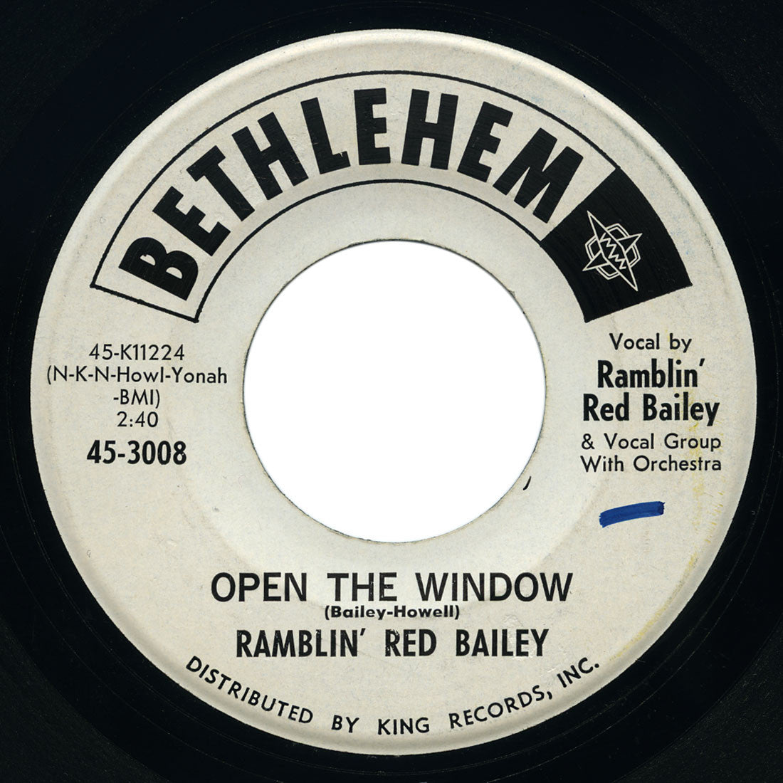 Ramblin’ Red Bailey - Open The Window / Pretty Juke Box - Bethlehem