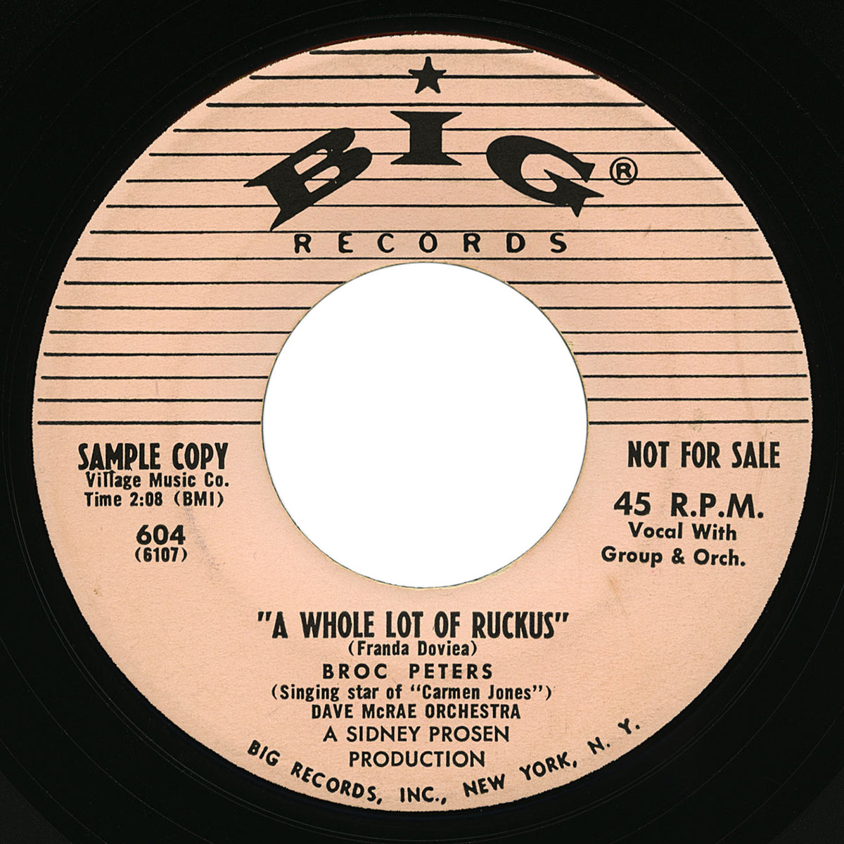 Broc Peters – A Whole Lot Of Ruckus – Big