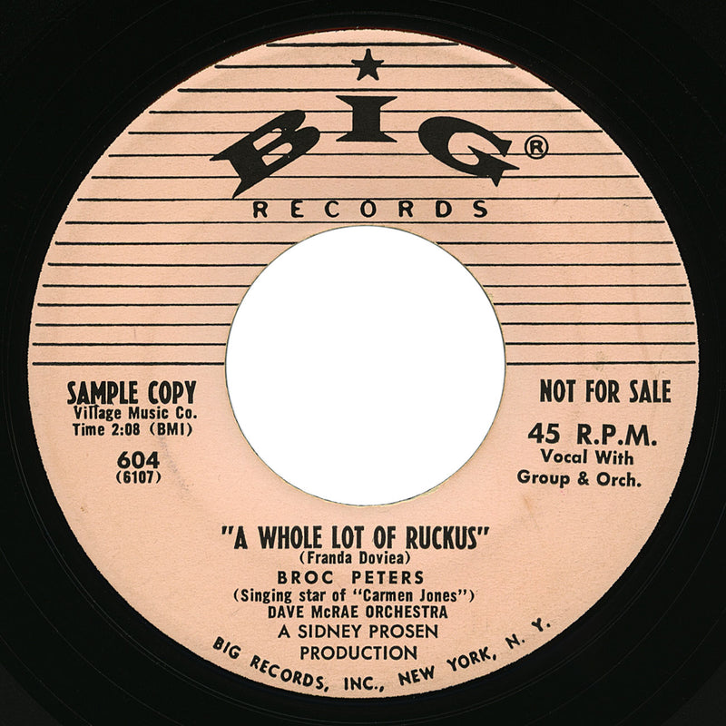 Broc Peters – A Whole Lot Of Ruckus – Big