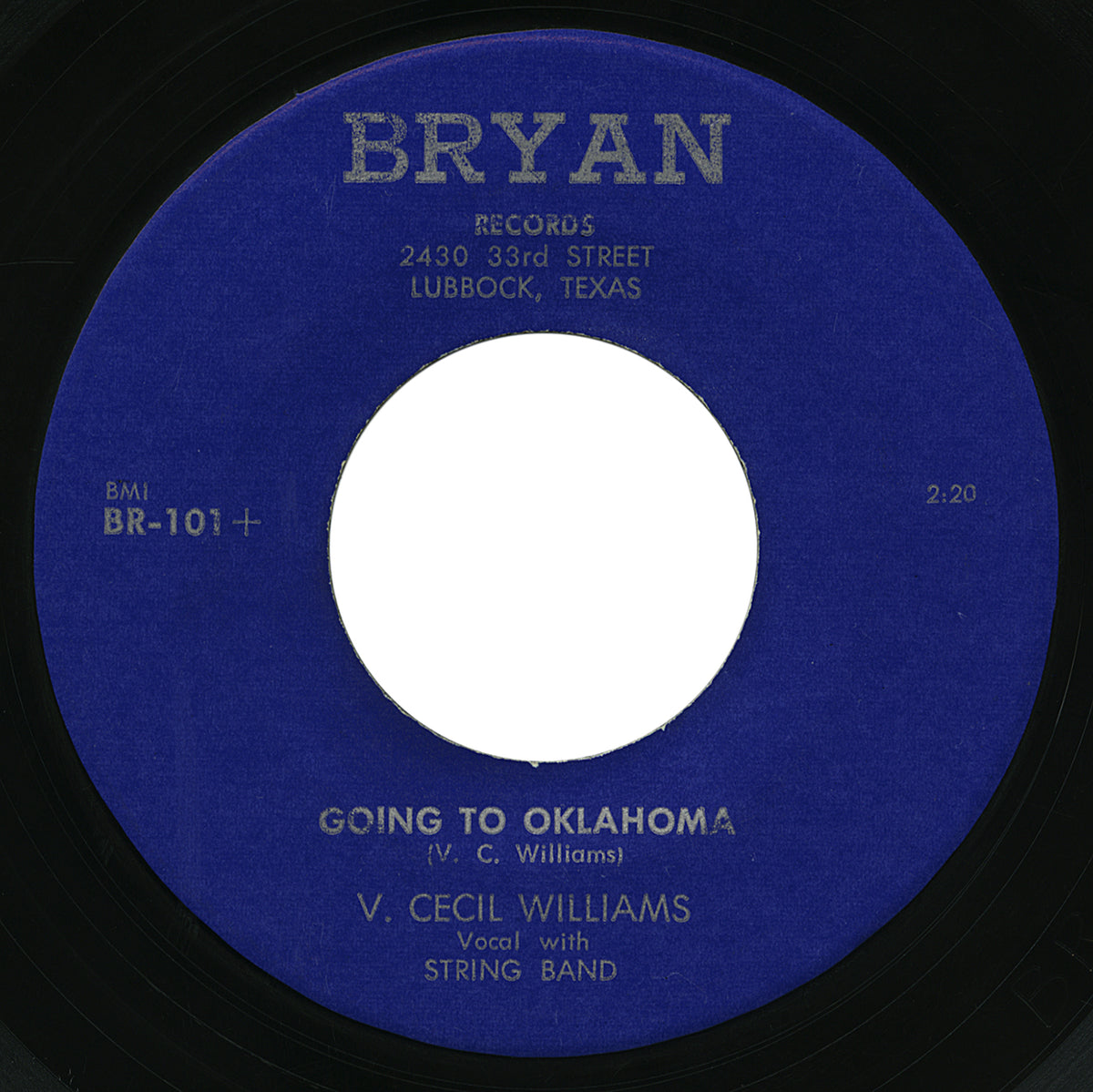 V. Cecil Williams – Going To Oklahoma – Bryan