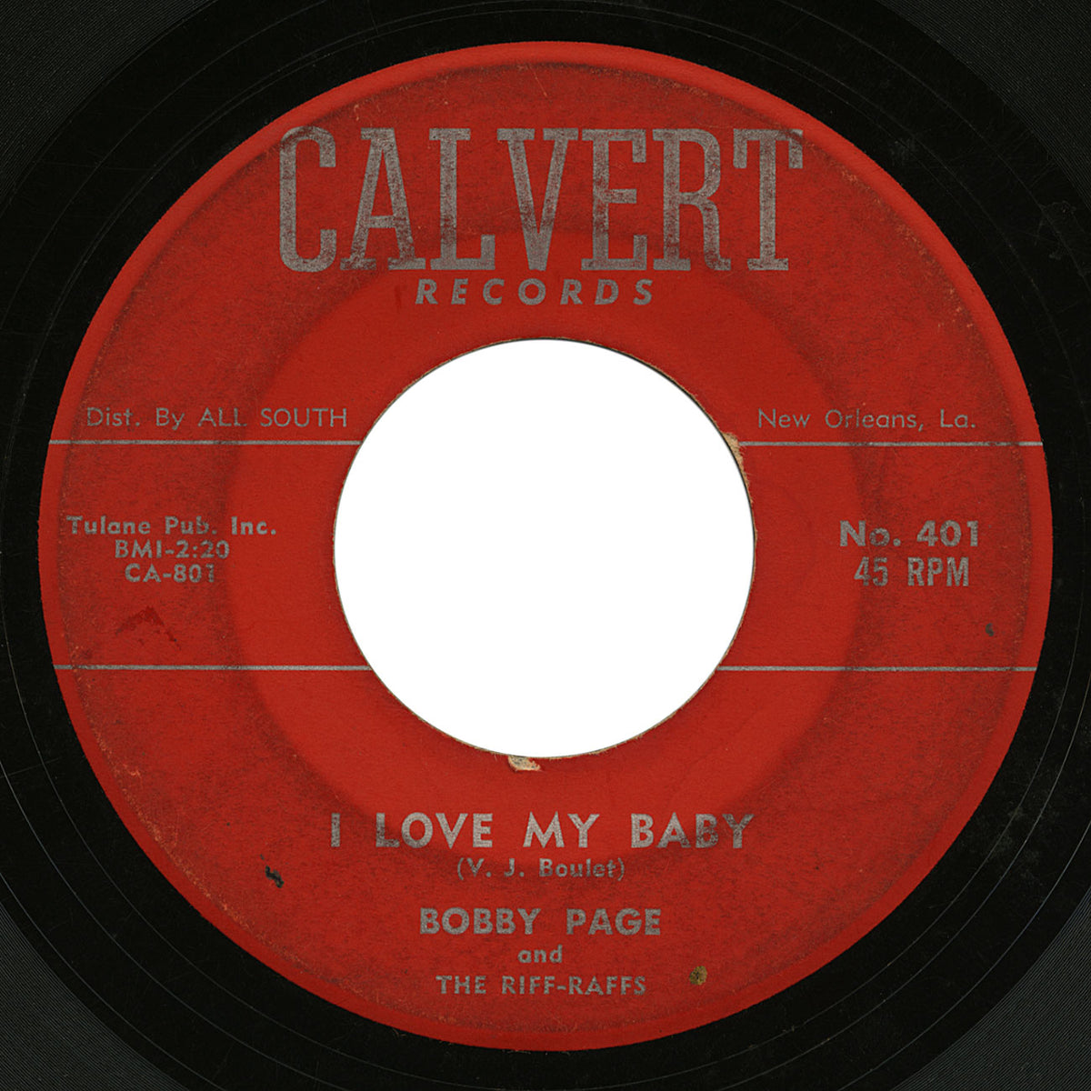 Bobby Page – I Love My Baby – Calvert