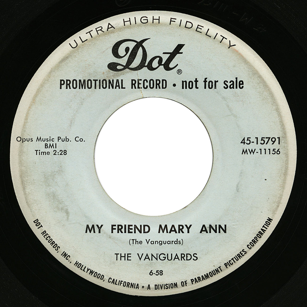 Vanguards – My Friend Mary Ann – Dot