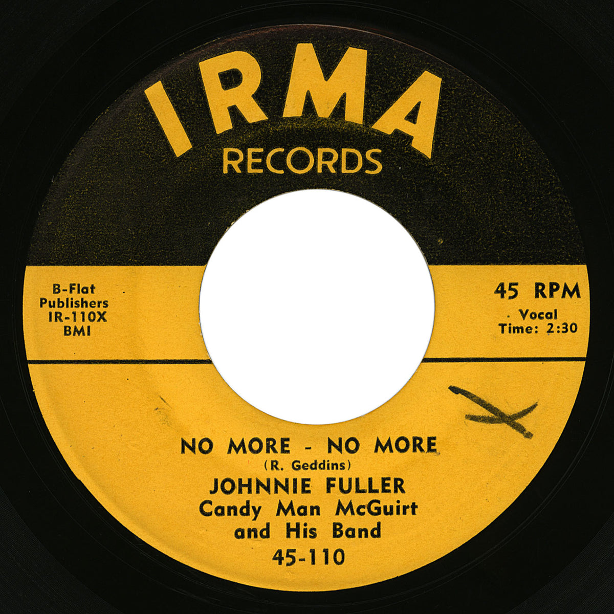 Johnnie Fuller – No More-No More – Irma