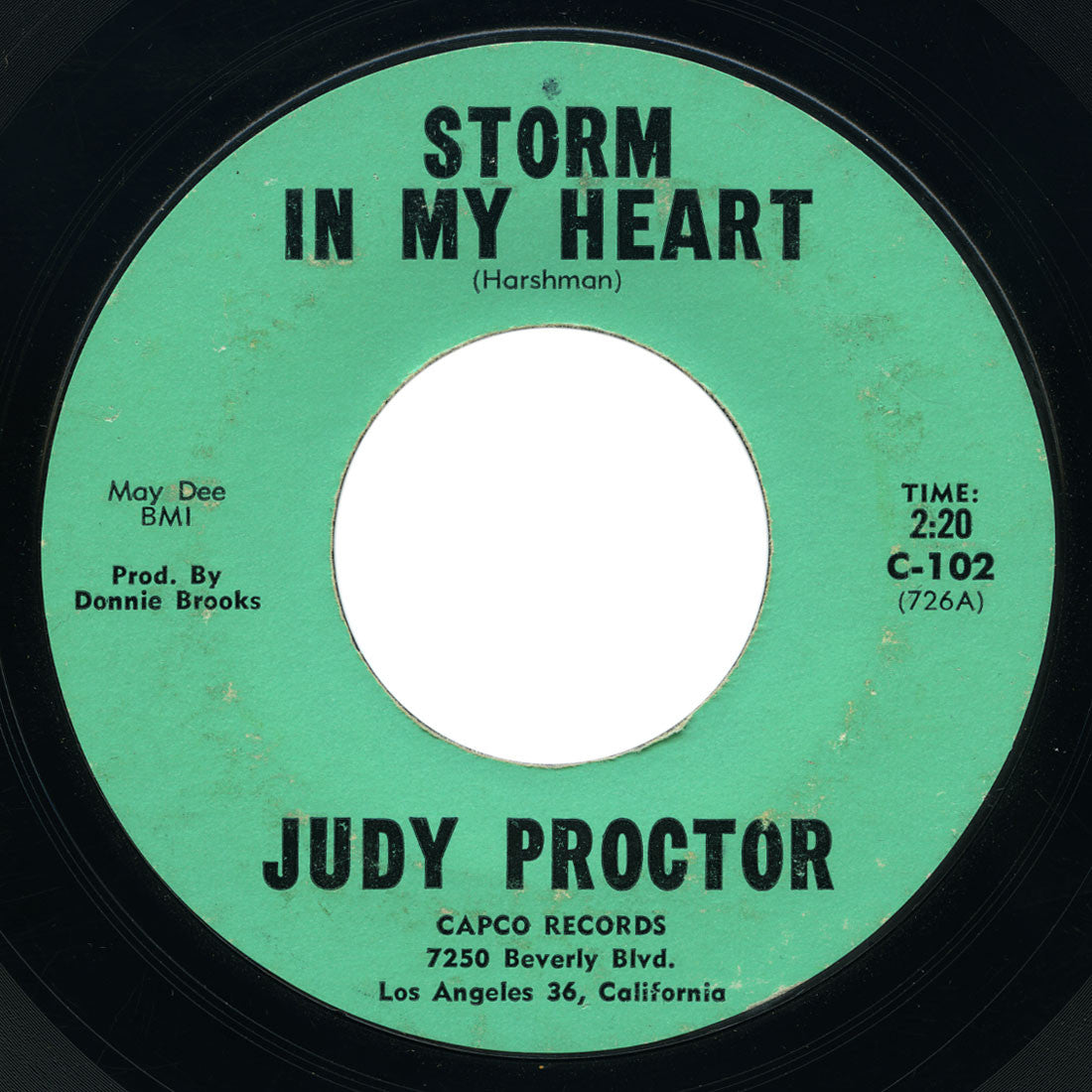 Judy Proctor - Storm In My Heart / Bye Bye Baby - Capco