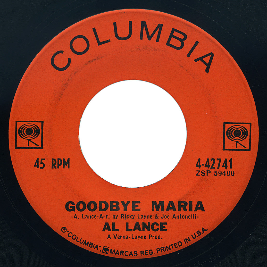 Al Lance – I’m Walkin’ Out / Goodbye Maria – Columbia