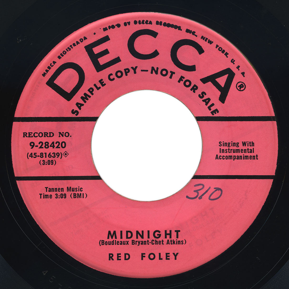 Red Foley – Midnight / I Gotta Have You – Decca