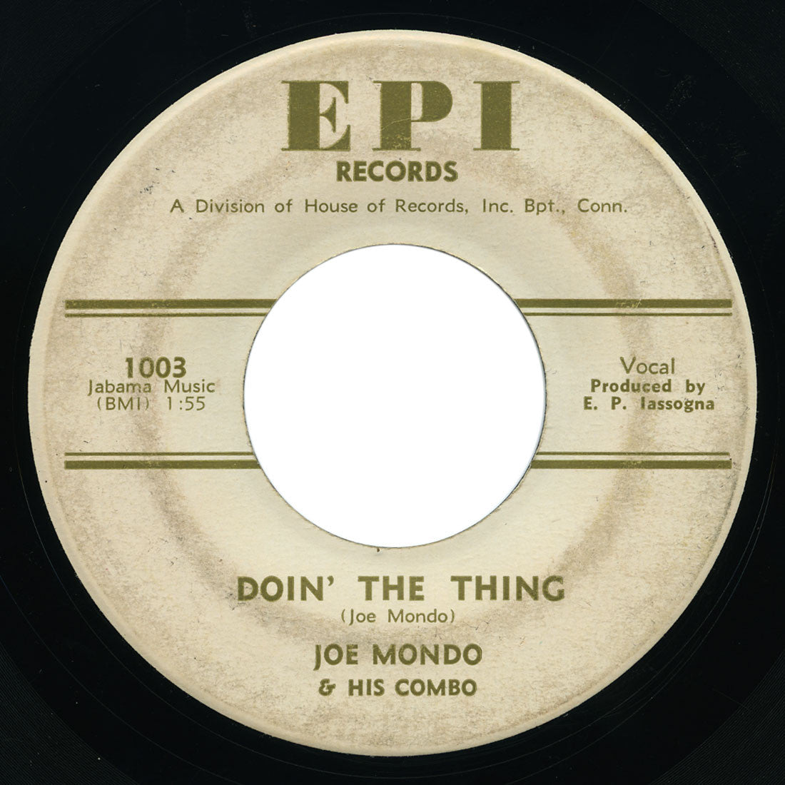 Joe Mondo & His Combo - Last Summer Love / Doin’ The Thing - EPI