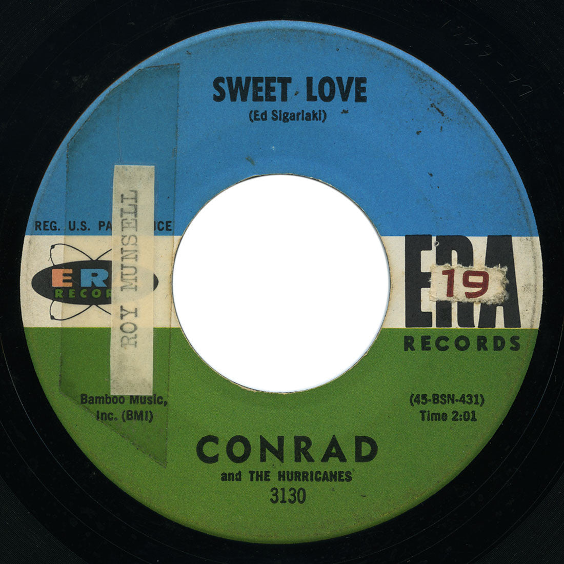 Conrad and The Hurricanes - Hurricane / Sweet Love - Era