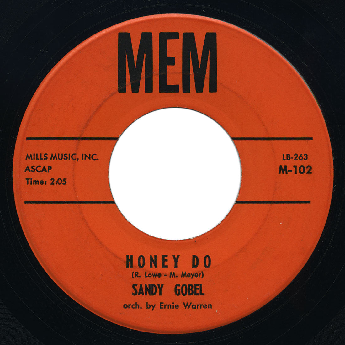 Sandy Gobel - Honey Do / I Kiss My Pillow - Mem
