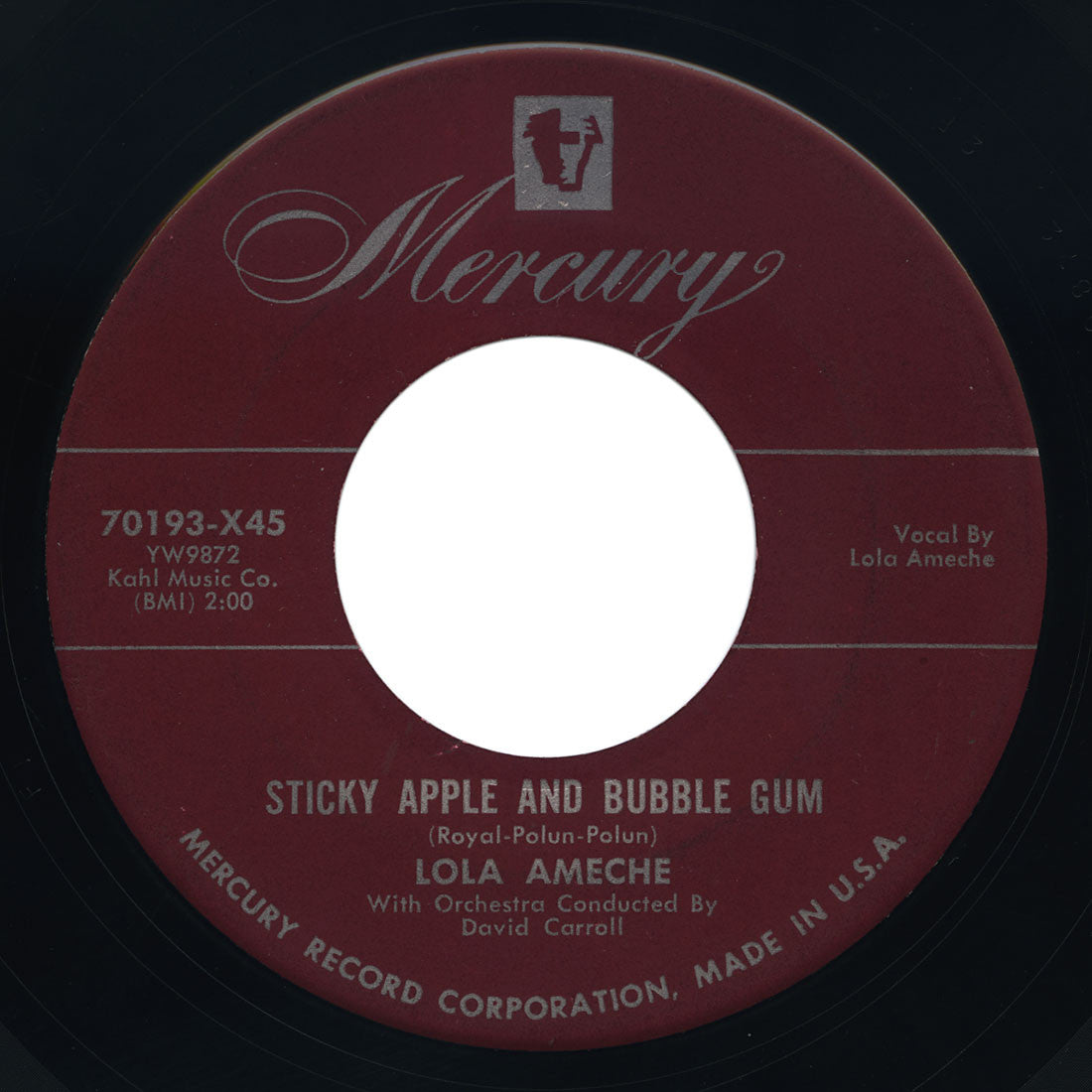 Lola Ameche – Sticky Apple And Bubble Gum – Mercury