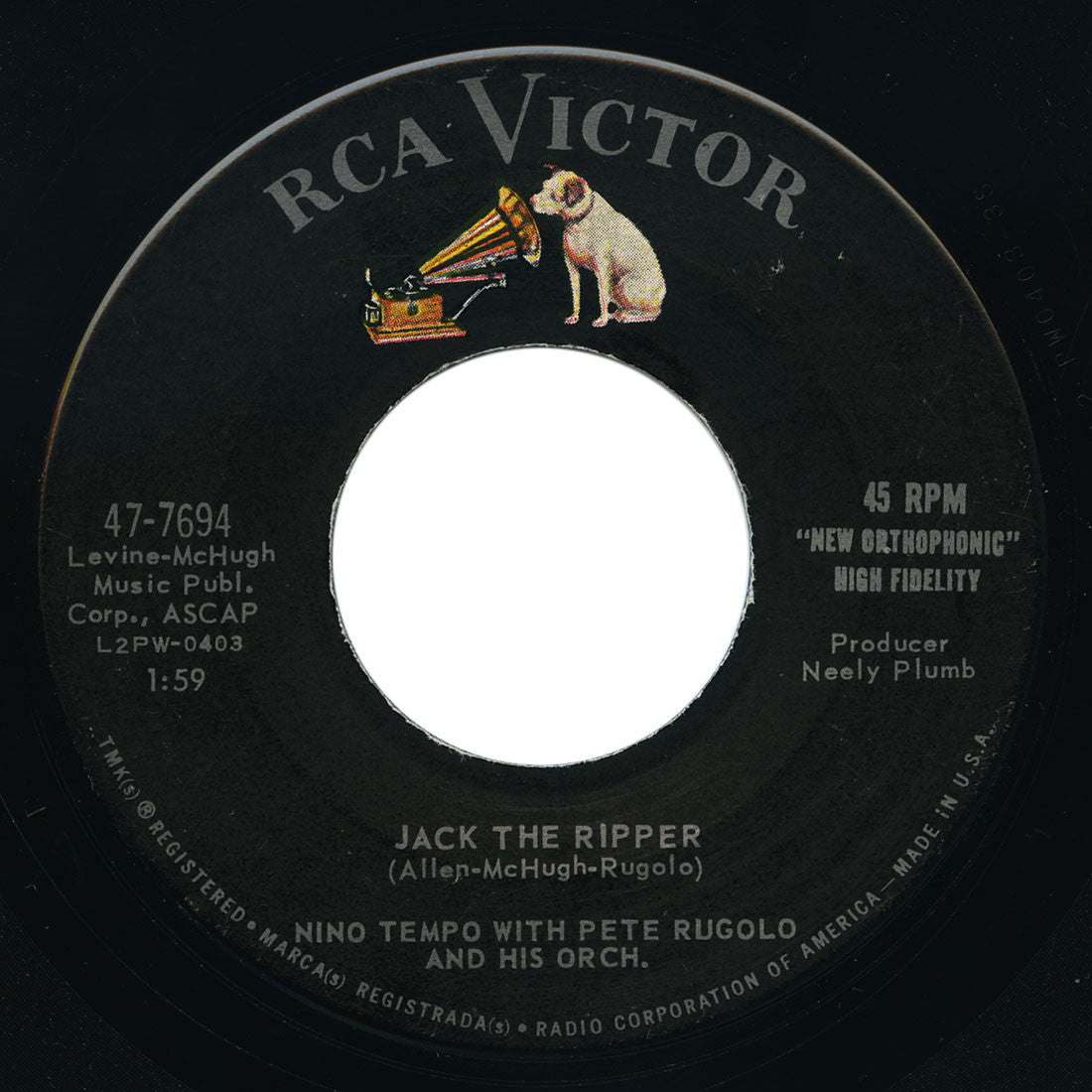 Nino Tempo & Pete Rugolo - Jack The Ripper / Main Theme From Jack The Ripper - RCA