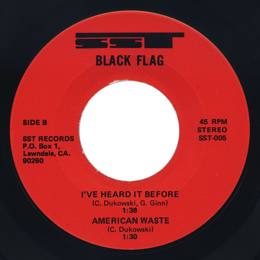 Black Flag – Six Pack / I’ve Heard It Before / American Waste – SST
