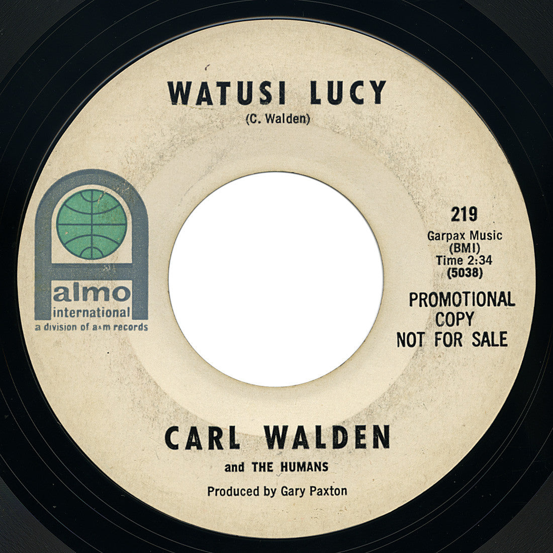 Carl Walden and The Humans – Watusi Lucy – Almo International