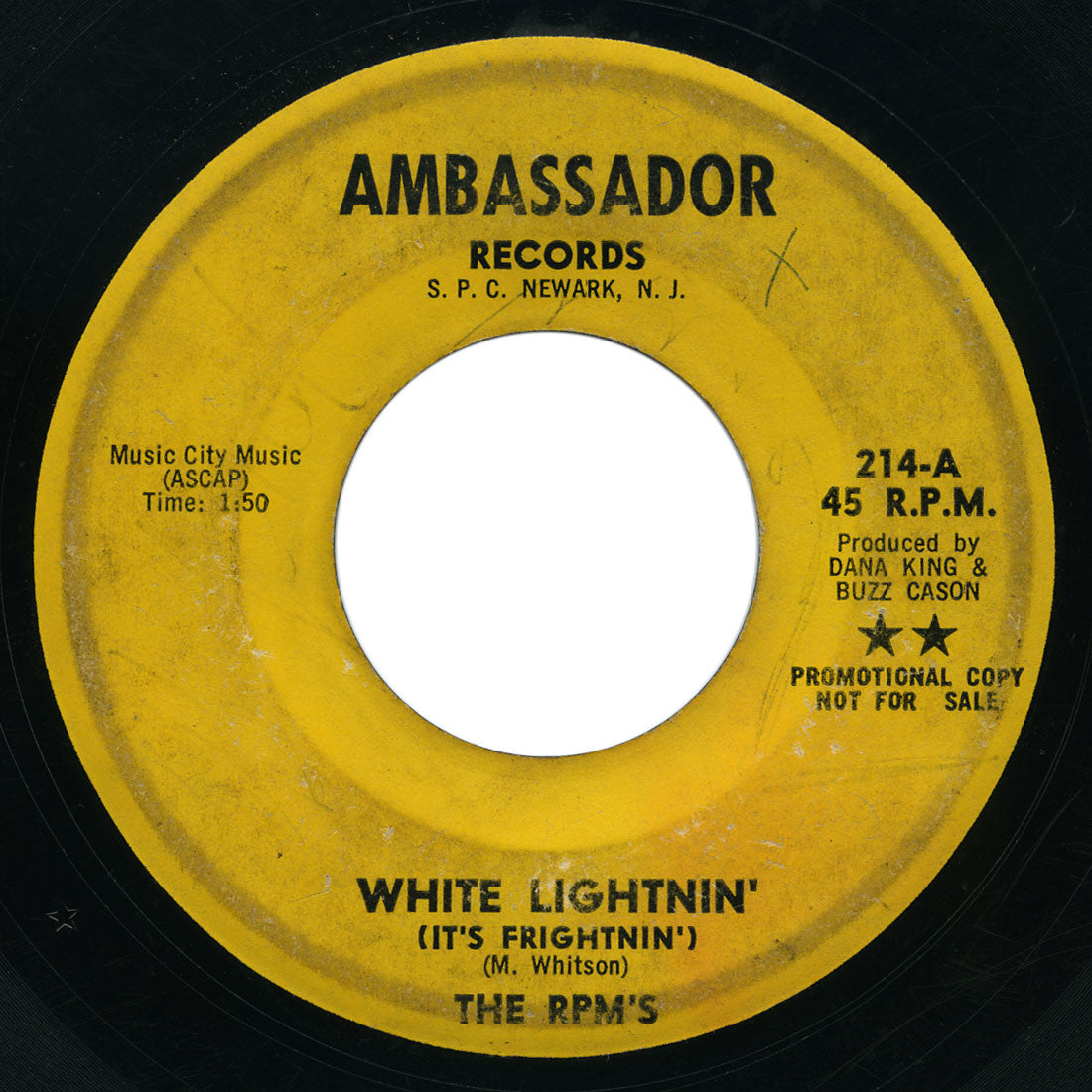RPM’s - White Lightnin’ (It’s Frightnin’) / Down - Ambassador
