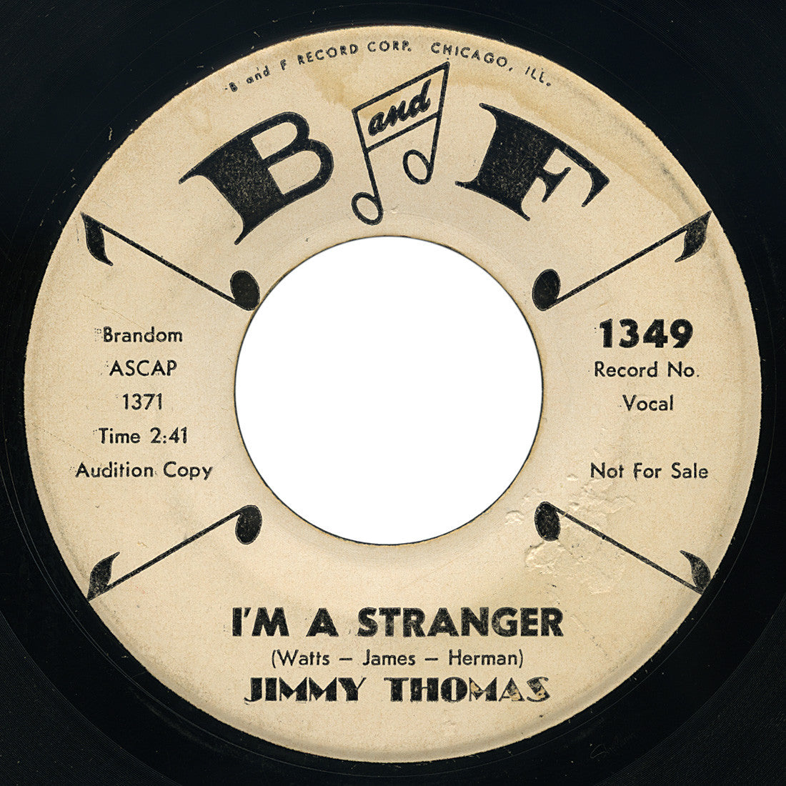 Jimmy Thomas – I’m A Stranger – B and F