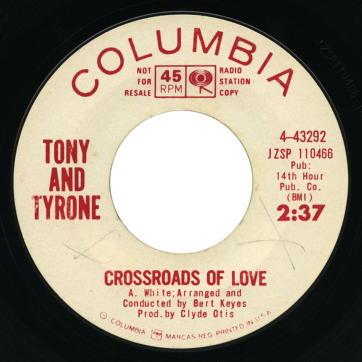Tony And Tyrone – Crossroads Of Love – Columbia