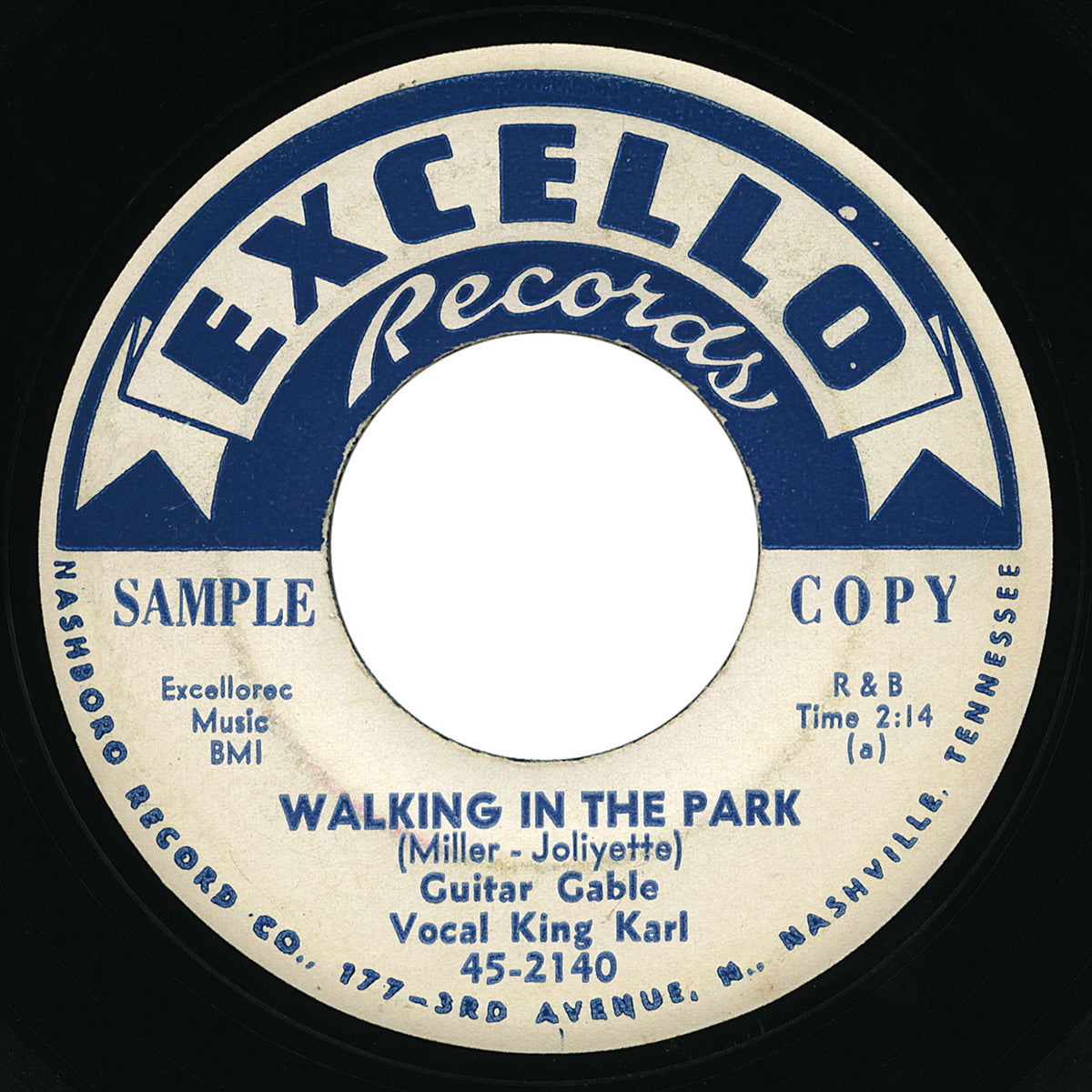 Guitar Gable vocal King Karl – Walking In The Park – Excello