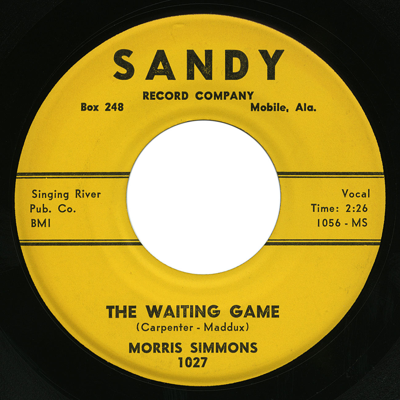 Morris Simmons – Shenandoah Waltz / The Waiting Game – Sandy