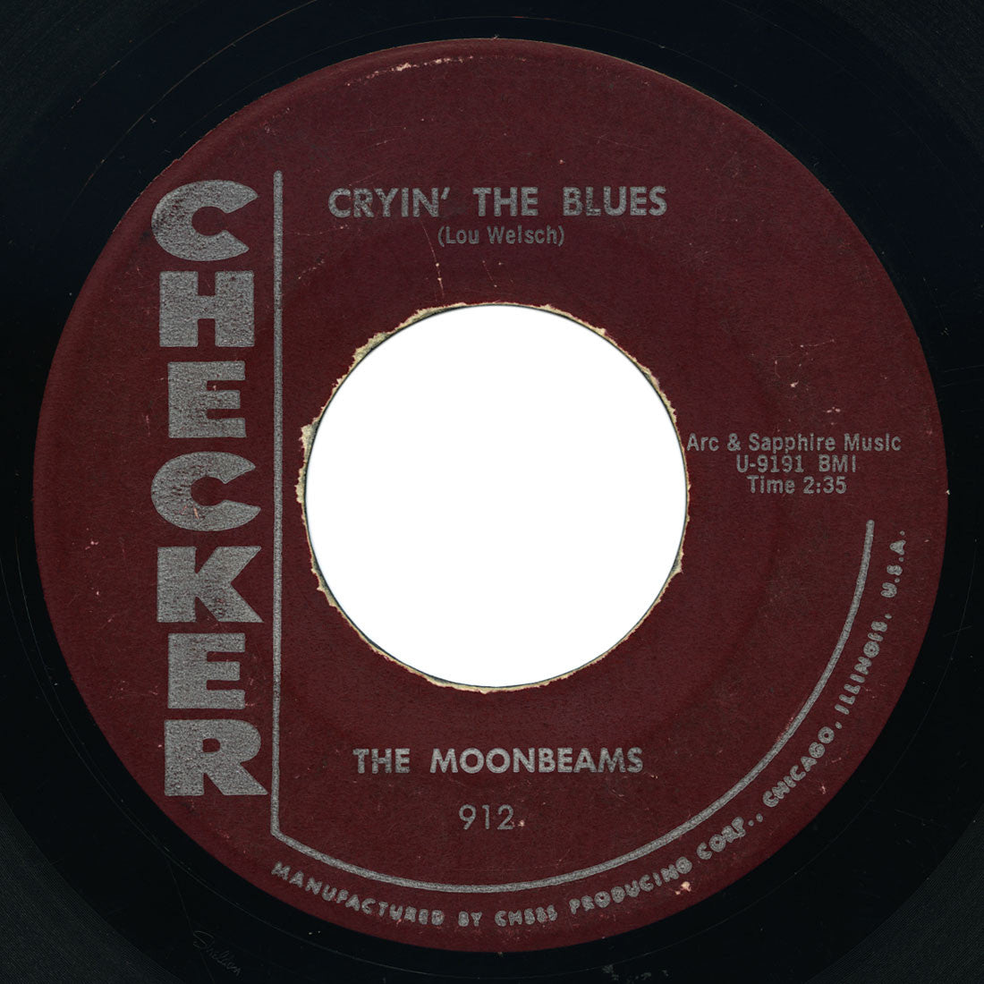 Moonbeams - Teen Age Baby / Cryin’ The Blues - Checker