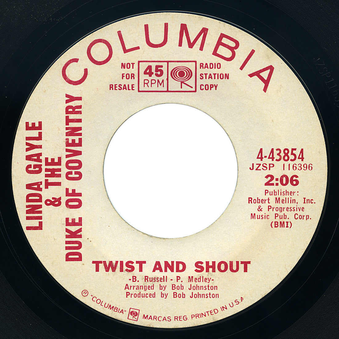 Linda Gayle & The Duke Of Coventry – Twist And Shout – Columbia