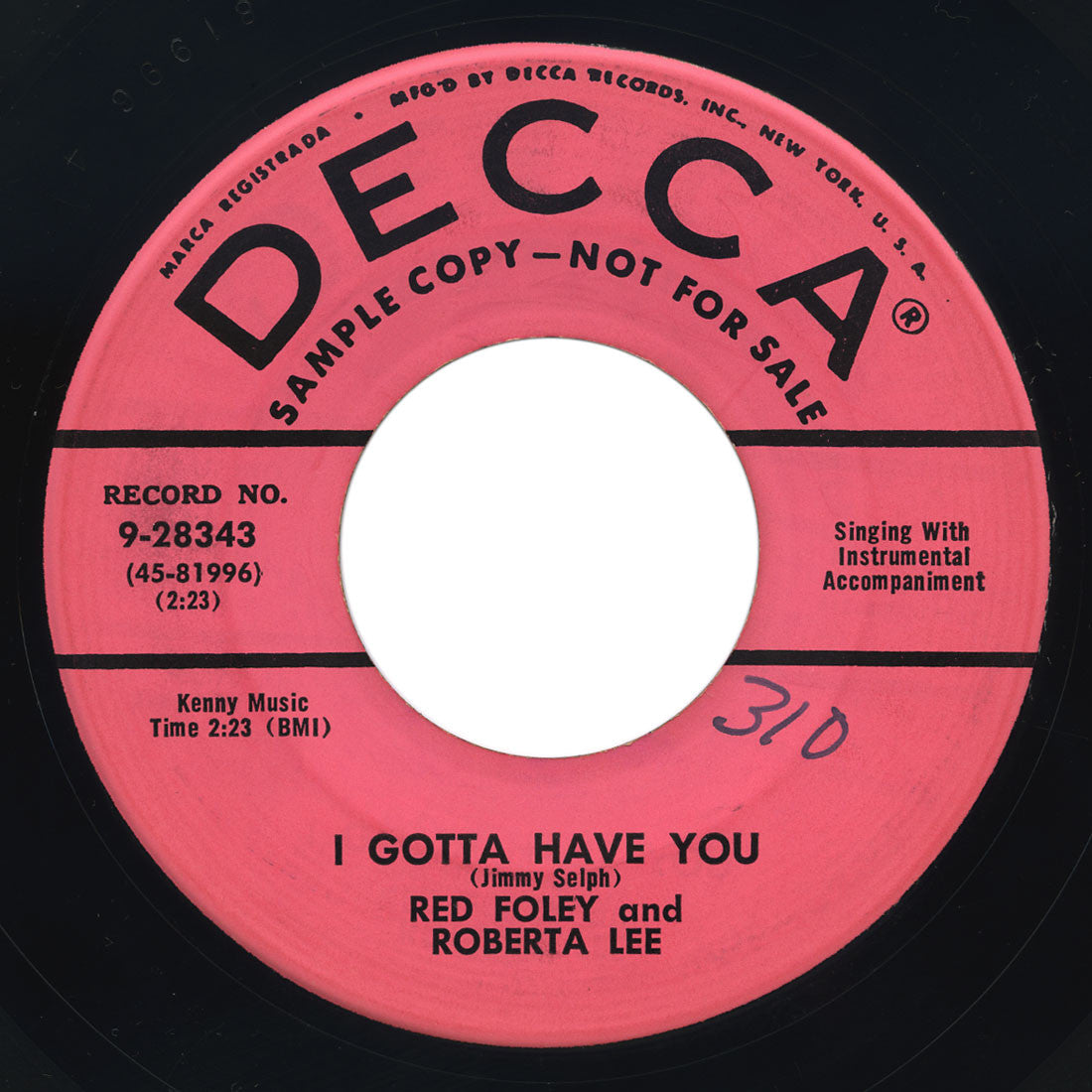 Red Foley – Midnight / I Gotta Have You – Decca