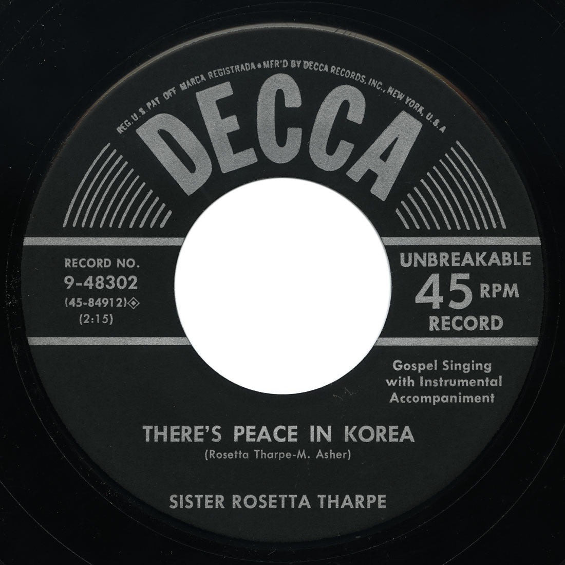 Sister Rosetta Tharpe - There’s Peace In Korea / Crying In The Chapel - Decca