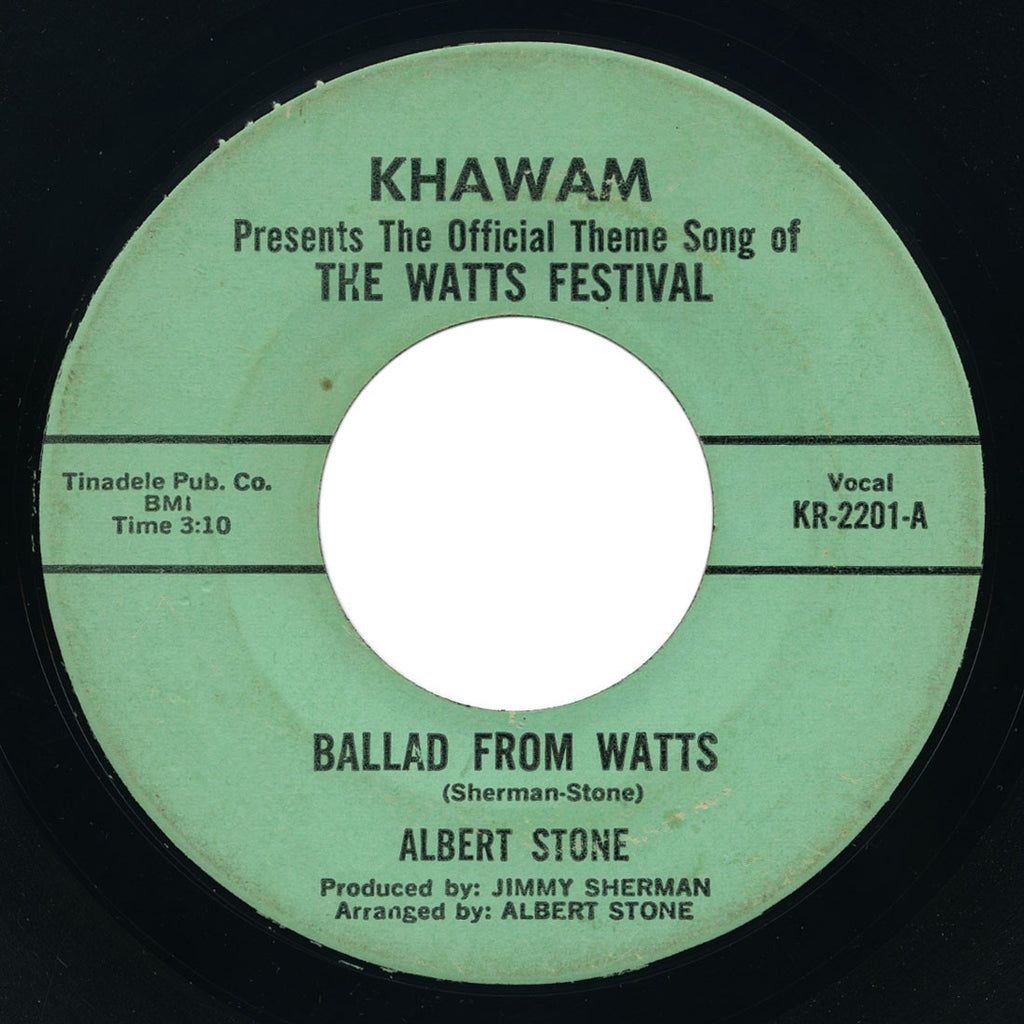 Albert Stone - Ballad From Watts / instrumental version - Khawam