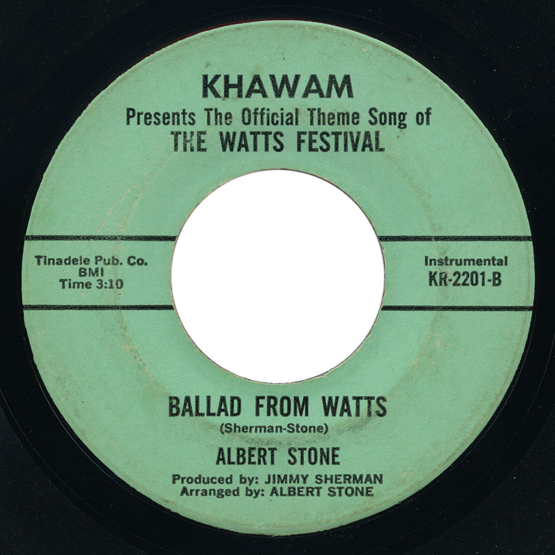 Albert Stone - Ballad From Watts / instrumental version - Khawam