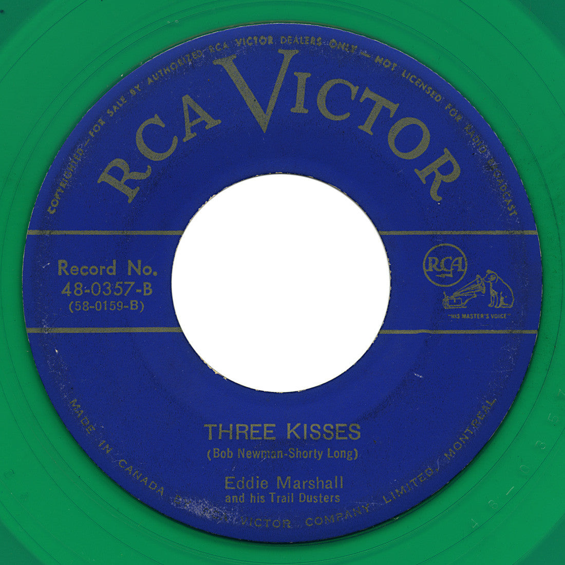 Eddie Marshall and his Trail Dusters – Three Kisses – RCA Victor