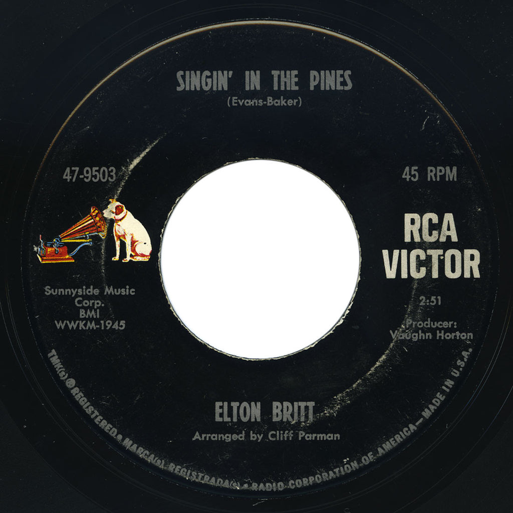 Elton Britt – The Jimmie Rodgers Blues / Singin’ In The Pines – RCA