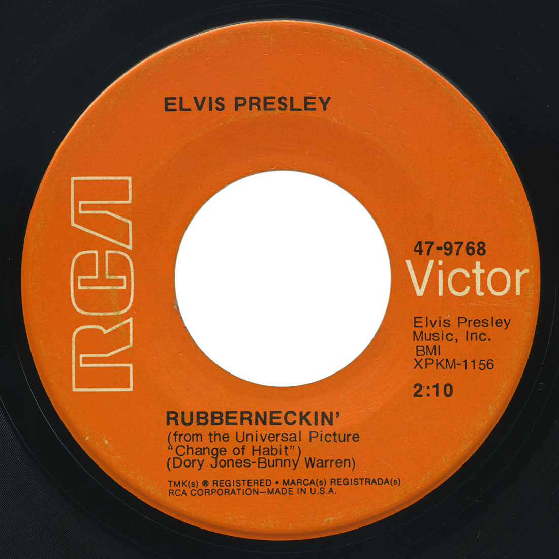 Elvis Presley – Rubberneckin’ / Don’t Cry Daddy – RCA